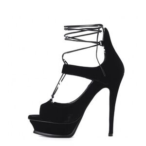 YSL - BLACK 37.5 TRIBUTE 105 SANDALS